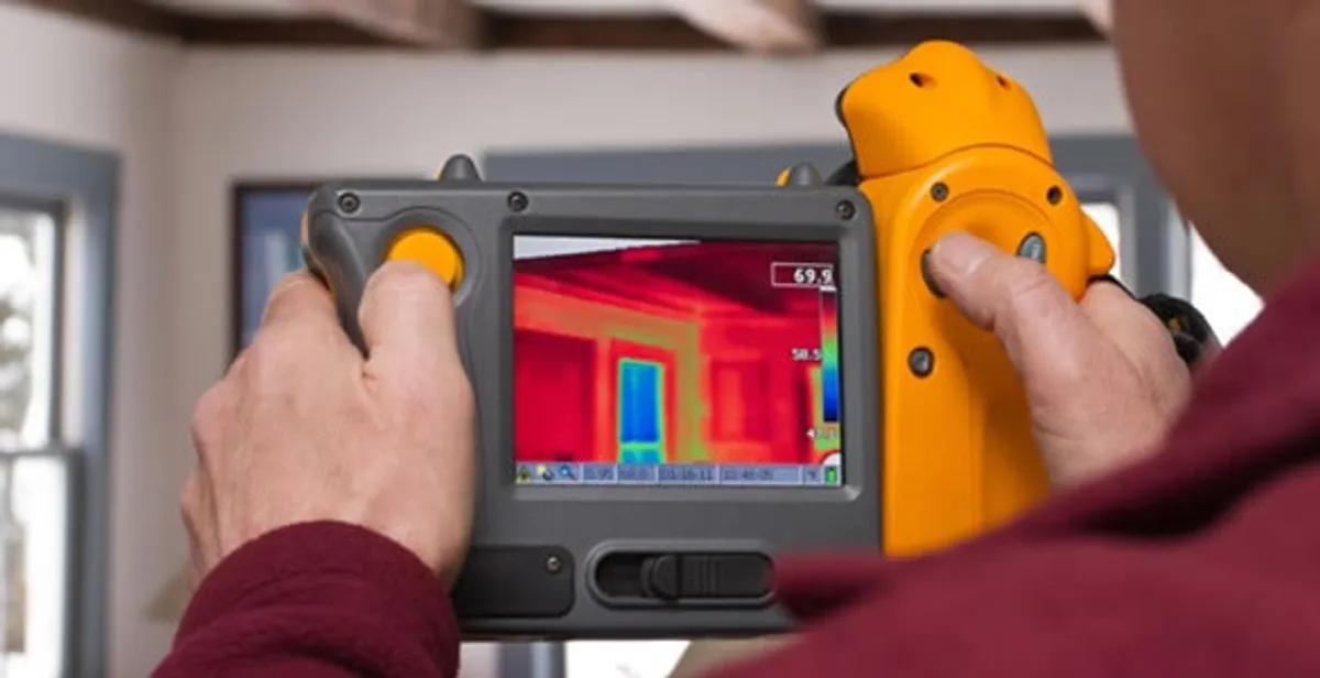 home energy audit service capturing thermal readings to analyze insulation and electrical efficiency in Cambridge, MA